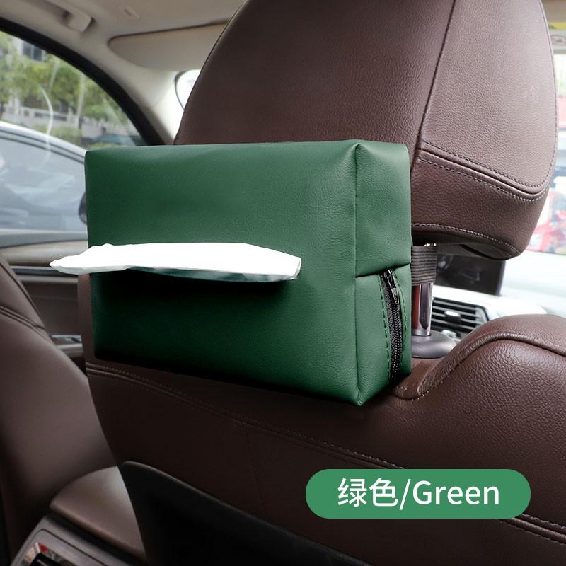 

Car Tissue Box New Style Tissue Boxes Creative Car Armrest Box Seat Back Hanging Fixed Tissue Bag Car Decoration Accessories зелёный
