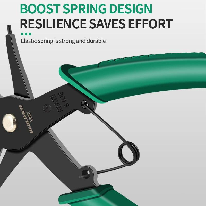 Clește cu inel elastic tip clește circlip multifuncțional unealtă de sertizare inel intern extern demontator inel de reținere circlip clește unealtă de mână