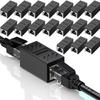 1/5/10/20 Stück RJ45 Kupplung Ethernet Kabelkupplung LAN-Anschluss Cat7 Cat6 Cat5e Ethernet Kabelverlängerungsadapter Buchse auf Buchse