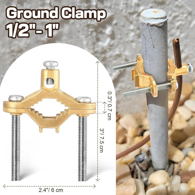 Heavy Type Coppers Alloys Grounding Clamps Electrical Inspection Clamps for Bare Metal Pipe