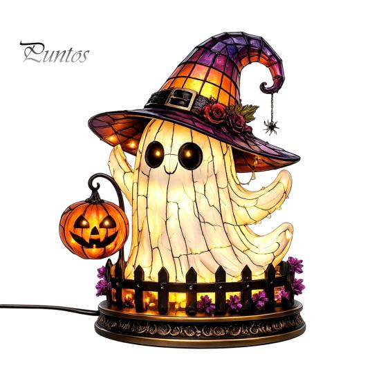Whimsical Home Accents Gothic Witch Hat Night Light, Warm Glow Acrylic Halloween Decorative Lamp, Vintage Creative Props Spooky Decor for Mantel Shelf