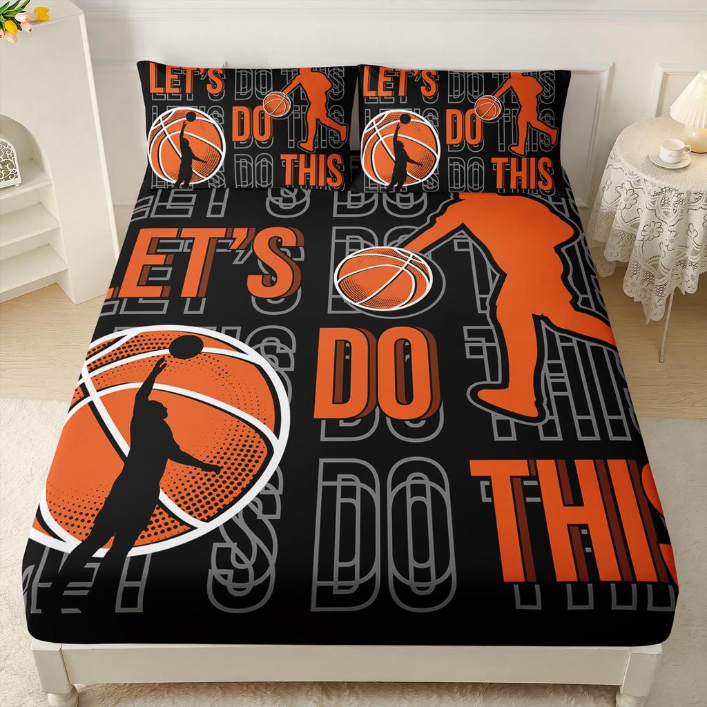 Ball Sports Pattern Mattress Three-Piece Digital Printing Mattress Bedding Set Adult Children