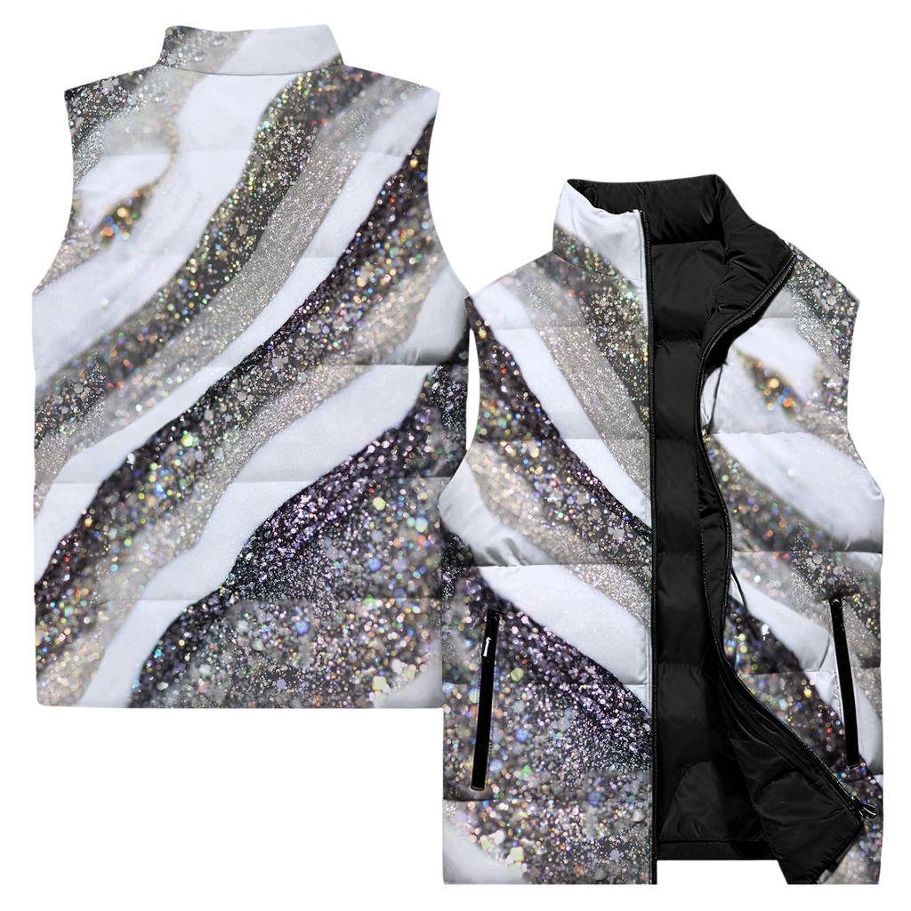 Ladies' Casual And Fashionable Sleeveless Vest Conventional Pattern Cotton Jacket