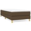 Vidaxl Bed Frame Without Mattress, Dark Brown, 100X200 Cm, With Fabric
