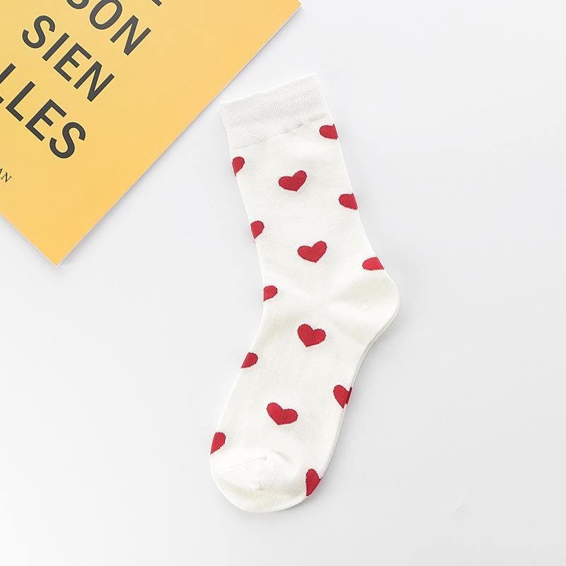Autumn Winter Colorful Heart Unisex Korean Trendy Long Socks - Versatile Academy Style