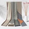 Ladies' Fashion Versatile Striped Carriage Irregular Satin Long Scarf Silk Scarf Premium Double Layer Narrow Long Scarf