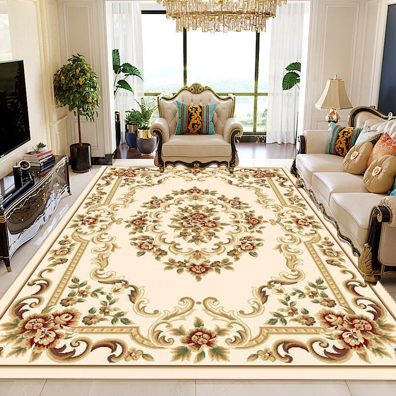 Classical Big Size Living Room Carpet 140x200 Red Luxury Home Decoration Bedroom Soft Area Rug European Room Decor Washable Mat