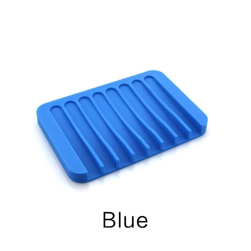 Self Draining Soap Holder Silicone Soap Dish Storage Holder Soap Box Draining Kitchen Sink Sponge Tray Bathroom Accessories