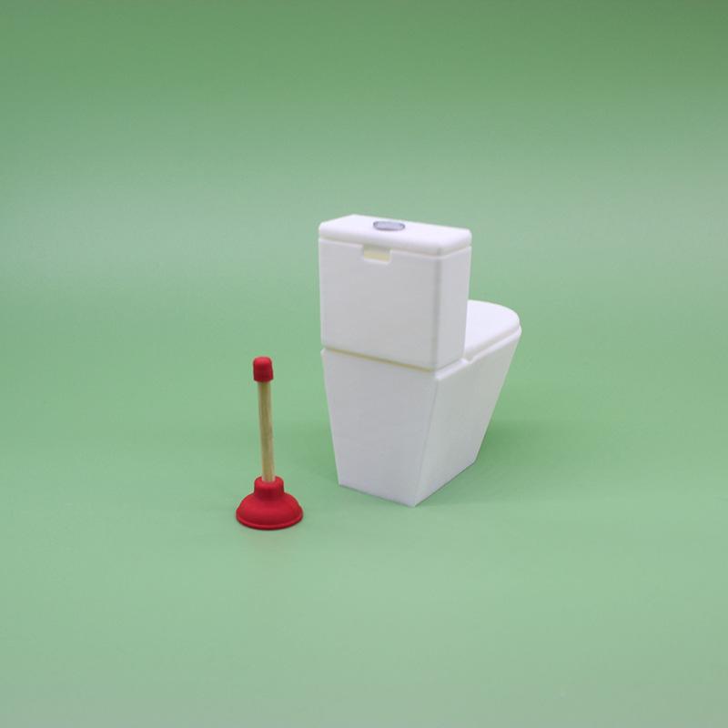 Dollhouse Simulation Toilet Seat Vintage Dollhouse Bathroom White Toilet Doll House Miniature Baby Pretend Toy Doll Accessories