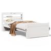 Bed Frame with Headboard Without Mattress White 90x190 Cm
