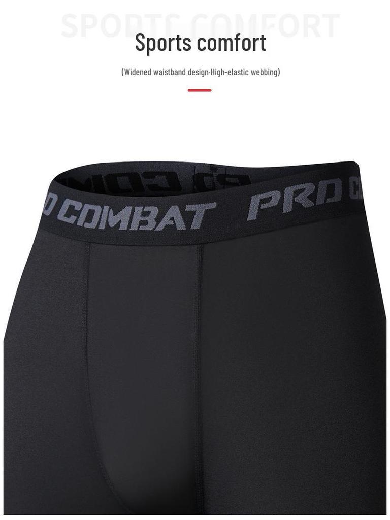Men's American-Style Quick-Dry Basketball Compression Shorts - High Elasticity for Running, Fitness, and Track & Field Students