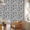 Wallpaper Black and White Flowers Gray and Graphite for Living Room and Bedroom 50x1000