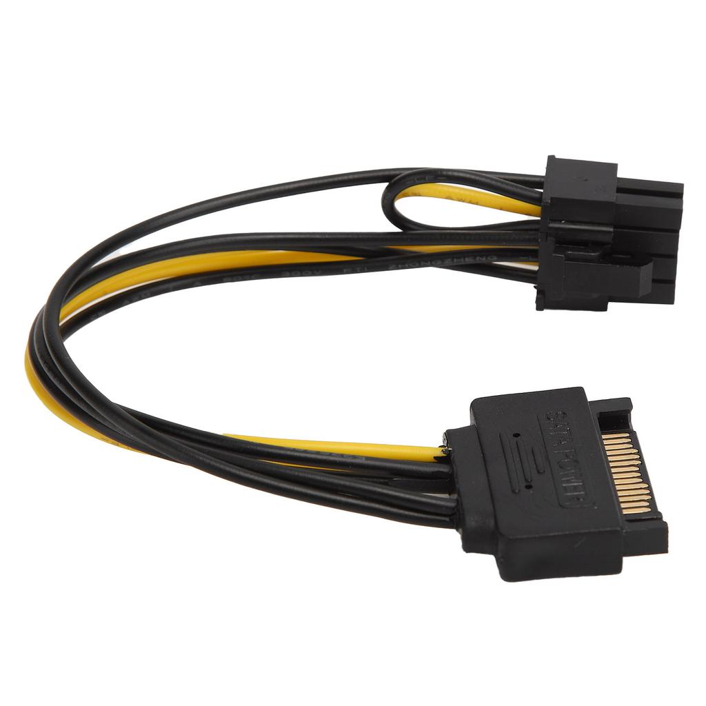 5Pcs 8Pin to 15Pin Adapter SATA Connector Extension Cable Graphics Hard Disk Power Supply