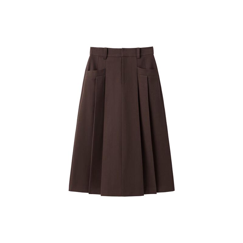 PEACEBIRD Women's Pleated A-Line Midi Skirt