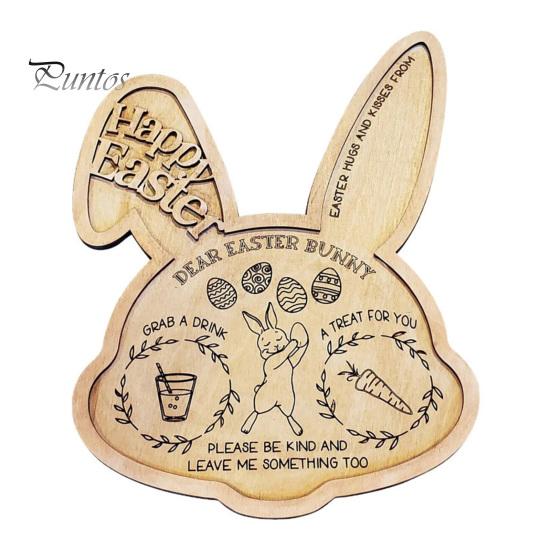 Easter Decoration Tray Bunny Treat Rabbit Shape Wooden Serving Fruits Holiday Snack Candies Desserts Appetizer Snacks Food Charcuterie Board Reusable