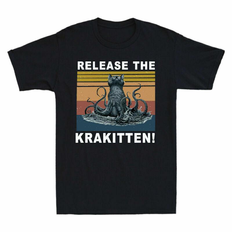 

For Cotton Pet Release Lovers Tee Men s Krakitten Funny T-Shirt The Gift Cute Unisex T-Shirt XXXXL