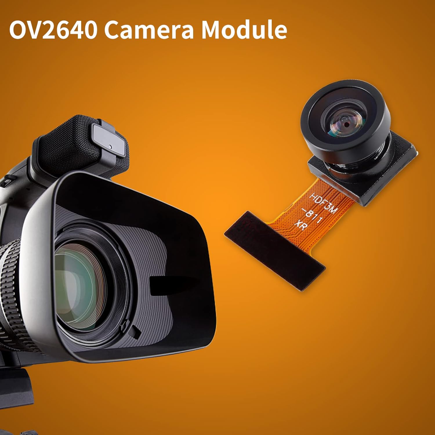 OV2640 Camera Module 200W Pixel Large Wide Angle 140 Degree Monitoring Identification Cam Module 2MP CMOS Mini Camera 24P Connector Support JPEG