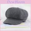 Chic a stylová dámská vintage jednobarevná vlněná osmihranná čepice Gatsby Newsboy Cabbie Řidičská čepice
