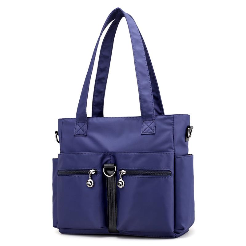 Canvas Women'S Shoulder Handheld Crossbody Bag Nylon Oxford Cloth Bag Casual Middle-Aged Large Capacity Bag Tide