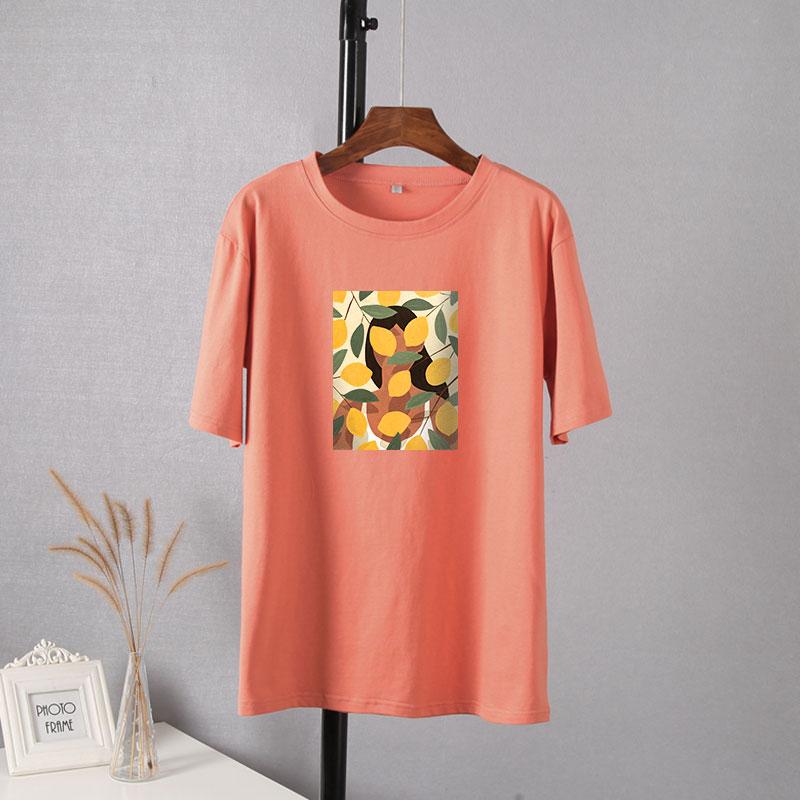 Hirsionsan Vintage Printing Cotton T Shirts Women New Soft Harajuku Loose Female Tees England Style Summer Casual Tops Gotic Graphic T Shirt