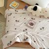Cartoon Milk Knit Cotton Baby Quilt – Cooling Summer Blanket for Infants