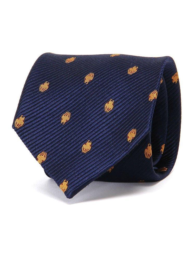[COLORATA] Colorata Dumbo Octopus Necktie (145 x 8.5 cm  Navy  Small Pattern  100% Silk  Jacquard Weave) Animal Octopus  Animal Gift Present