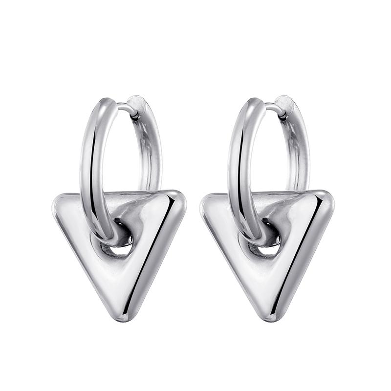 Classic Stainless Steel Heart Star Hoop Earrings For Women Punk Hip Hop Gold Silver Color Y2K Jewelry Female Earrings Oorbellen