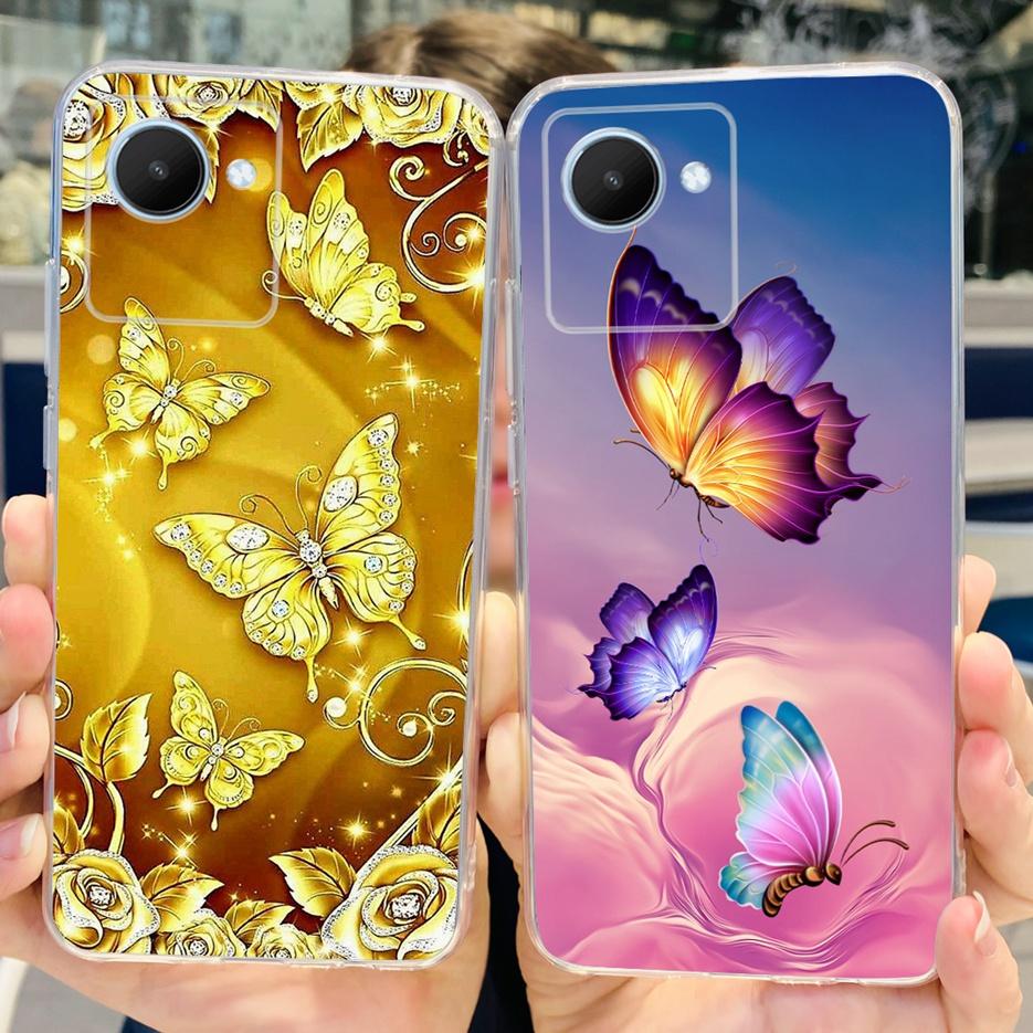Für Realme C30 Hülle Realme C30s RMX3690 Stilvolle Candy-Lackierte Abdeckung Weiche Dünne Handyhülle Für Realme C30s C 30 s RealmeC30 Bumper