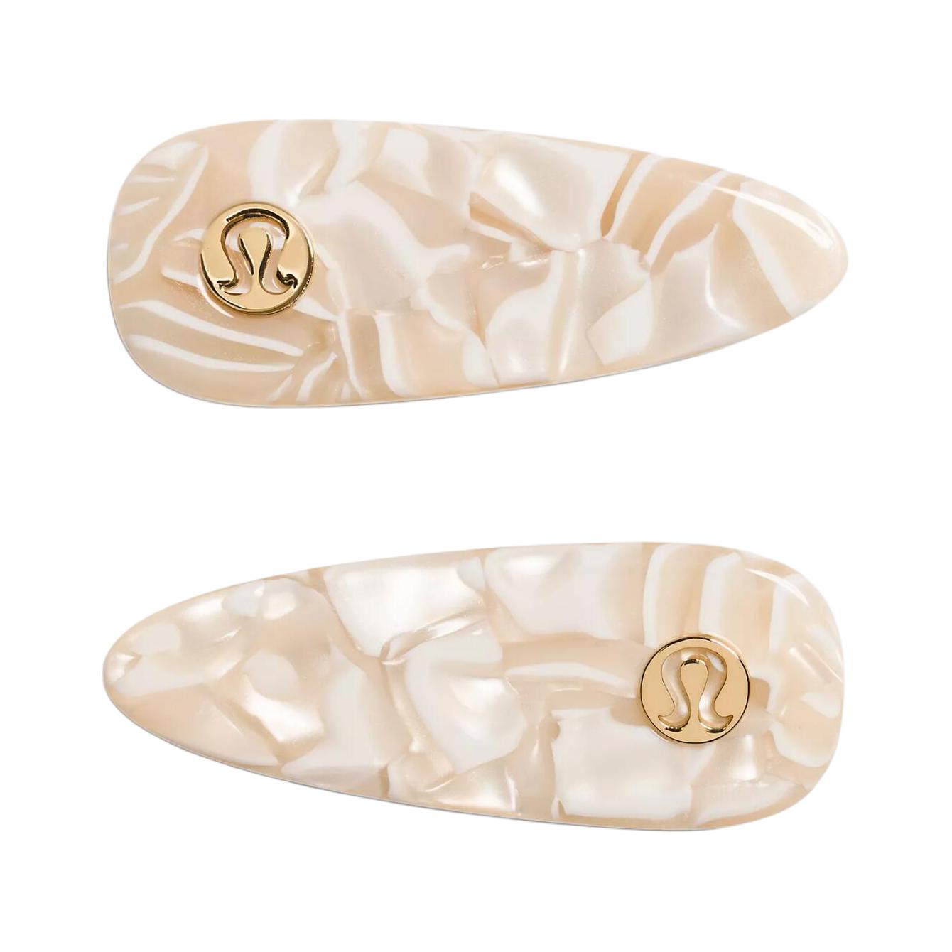 Lululemon Logo Design Hair Clip Unisex Accessories Beige 155825692 F,Beige