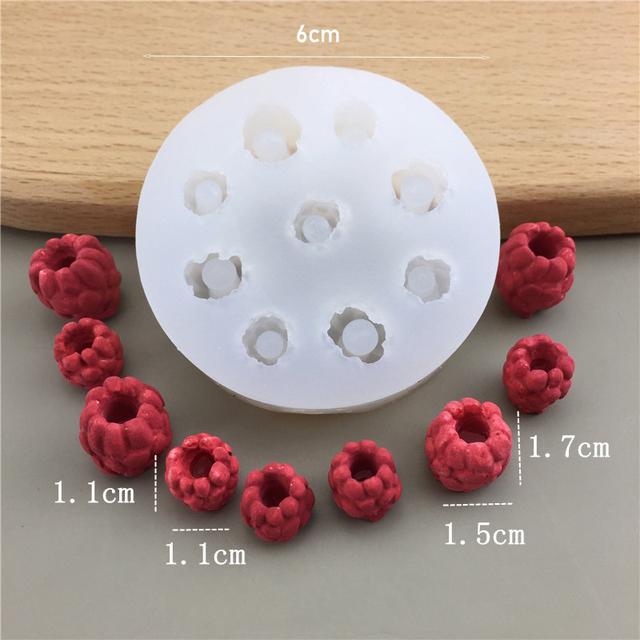 3D Yaban Mersini Ahududu Mum Kalıp Simülasyon Meyve Fondan silikon kalıp DIY Çikolata Kurabiye Pişirme Kalıp Kek Dekorasyon Aracı