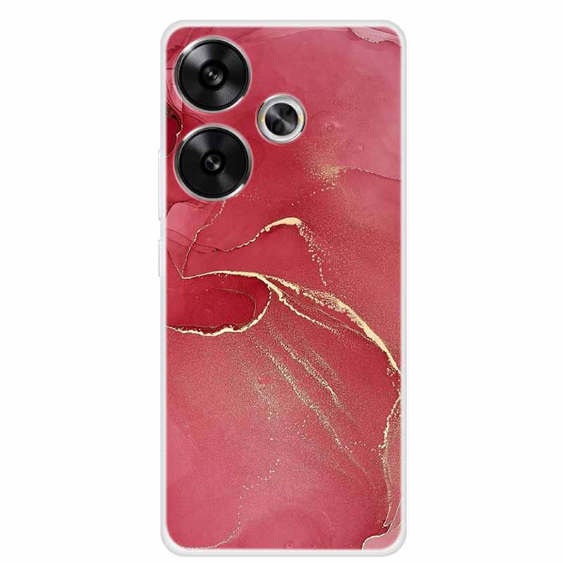 Marble Soft Phone Case For Poco F6 Transparent Case Silicone TPU Cover Funda Para Shield Clear Case for Xiaomi Poco F6 F 6 Pro