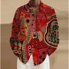 Camisas de Manga Larga con Estampado de Diseño Abstracto para Hombre, Cárdigan Casual, Botón Nuevo, Camisas de Moda Festiva