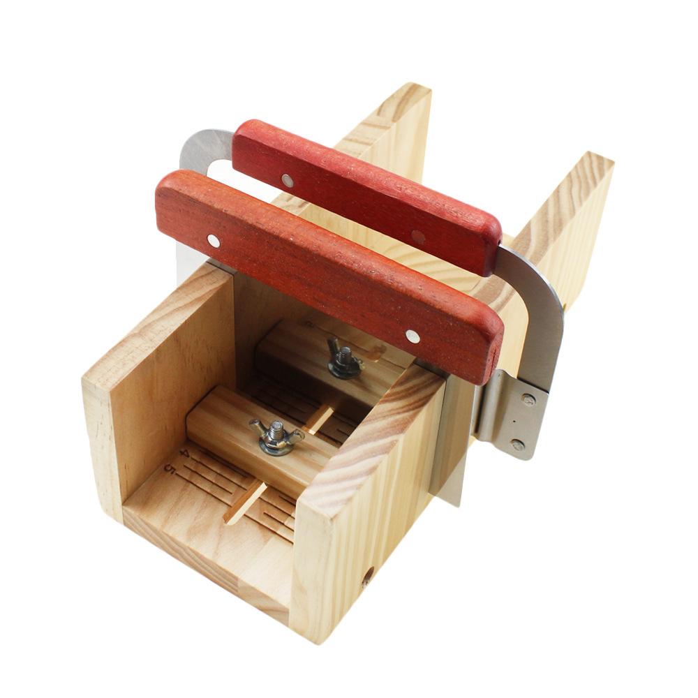 Professional 1200ml Rectangular Soap Mold Kit with Silicone Mould,Wooden Box,Lid & Cutter for DIY Handmade Soap Making,Crafts and Gifts