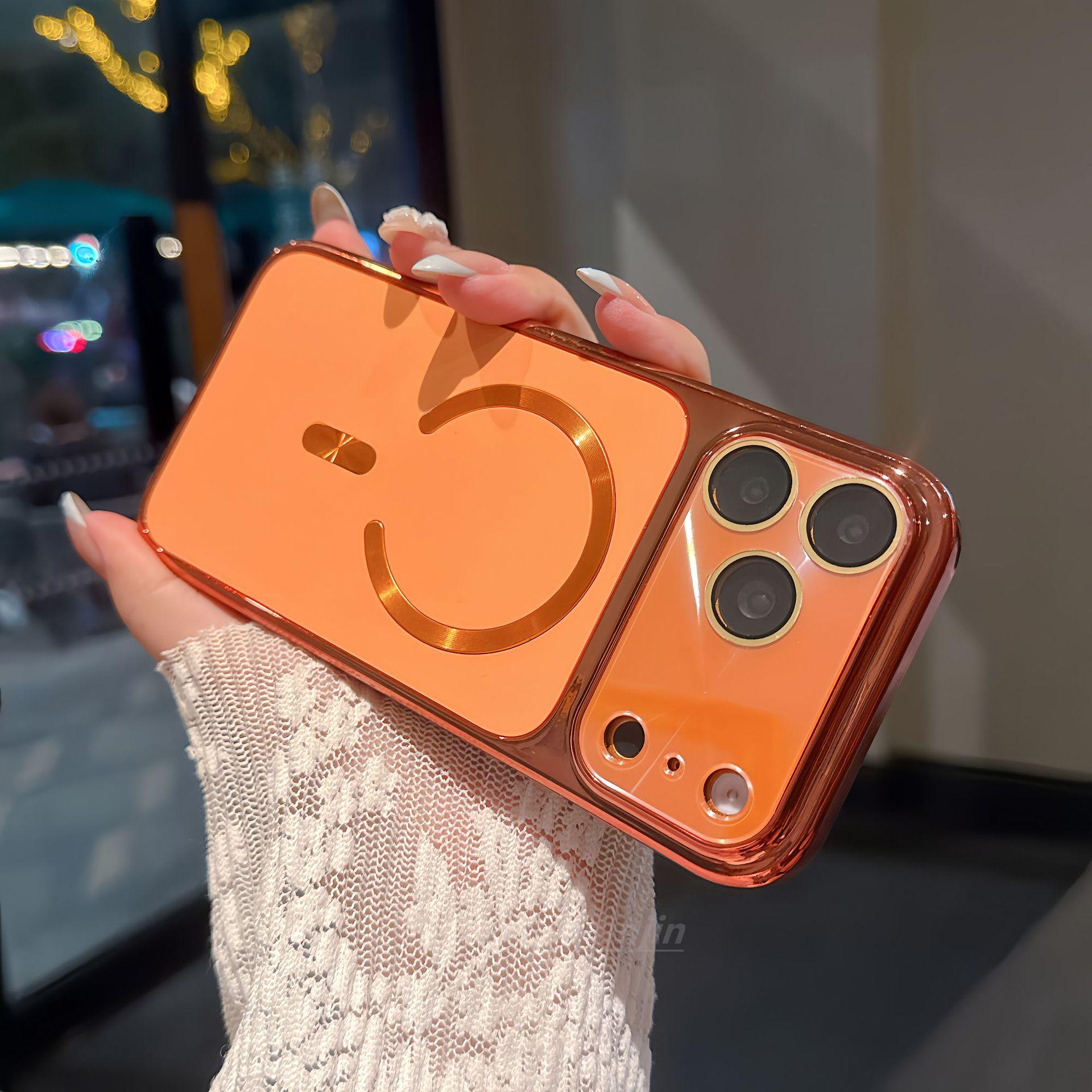 

Electroplated Skin-Feel Solid Color Full Protection Mirror Magnetic Case for iPhone 17 Pro Max/16/15/14/13 iPhone 12 Pro Max