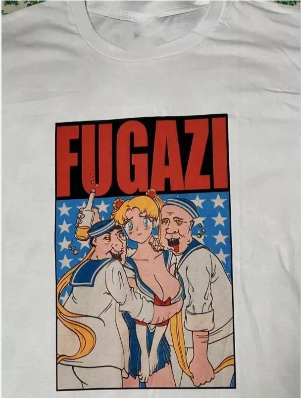 Fugazi Sailor Moon Graphic White T shirt Men Women Unisex tee Unisex T-Shirt S