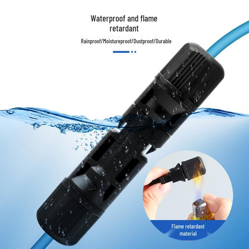 Waterproof MC4 Male & Female Solar Panel Connector, IP67, Purple Copper