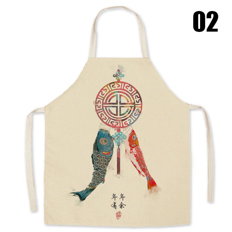 Chinese Style Retro Apron Chinese Traditional Thin Cooking Waist Apron Kitchen Restaurant Cooking Pinafore Work Clothes