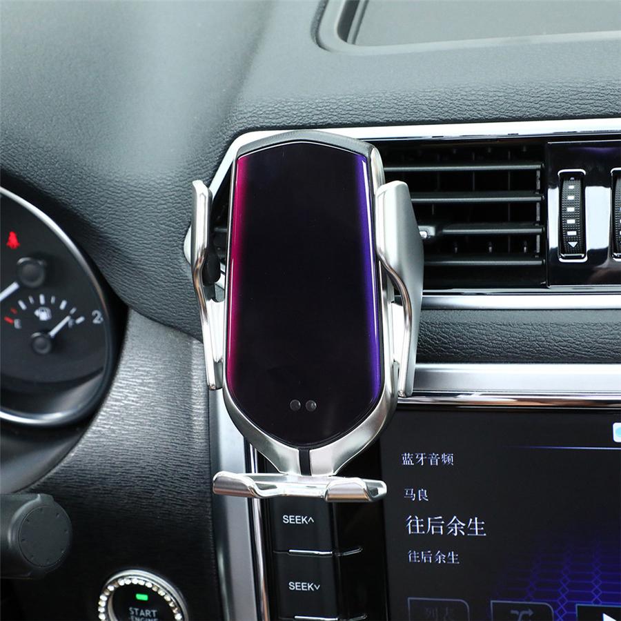 Wireless Charger Automatic Clamping Phone Holder Universal GPS APP Positioning