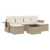 VidaXL Salon de Jardin avec Coussins 7 pcs, Canapés de Terrasse, Ensemble de Meubles de Patio, Mobilier d'Extérieur, Beige 3252865