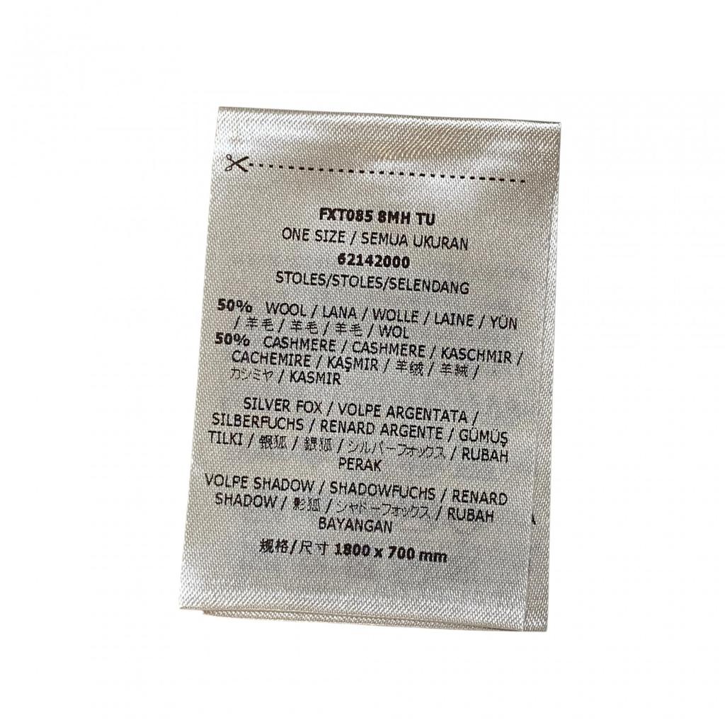 Użyty FENDI Szal różowo-beżowy wełna/Lis Kobiety