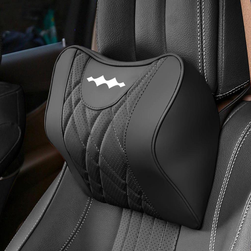 Leopard Car Headrest & Lumbar Support Cushion - Breathable, All-Season Neck Protection Pillow