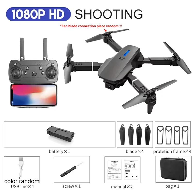 2025 E88 Dron RC Profesional Gran Angular Cámara HD 4K Modo Helicóptero Plegable Aeronave Cuadricóptero Dron Regalo para Niños Juguetes