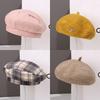 Autumn and Winter Fashion Plush Beret Children Show Their Faces Small Painter Hat Versatile Big Head Circumference Newsboy Hat