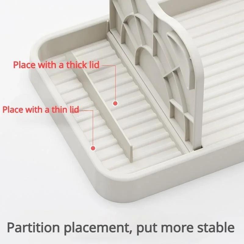 Cute Cat Ears Pot Lid Holder Pot Holder Foldable Lid Stand Rack Spoon Rest Spatula Soup Spoon Storage Shelf Kitchen Accessories