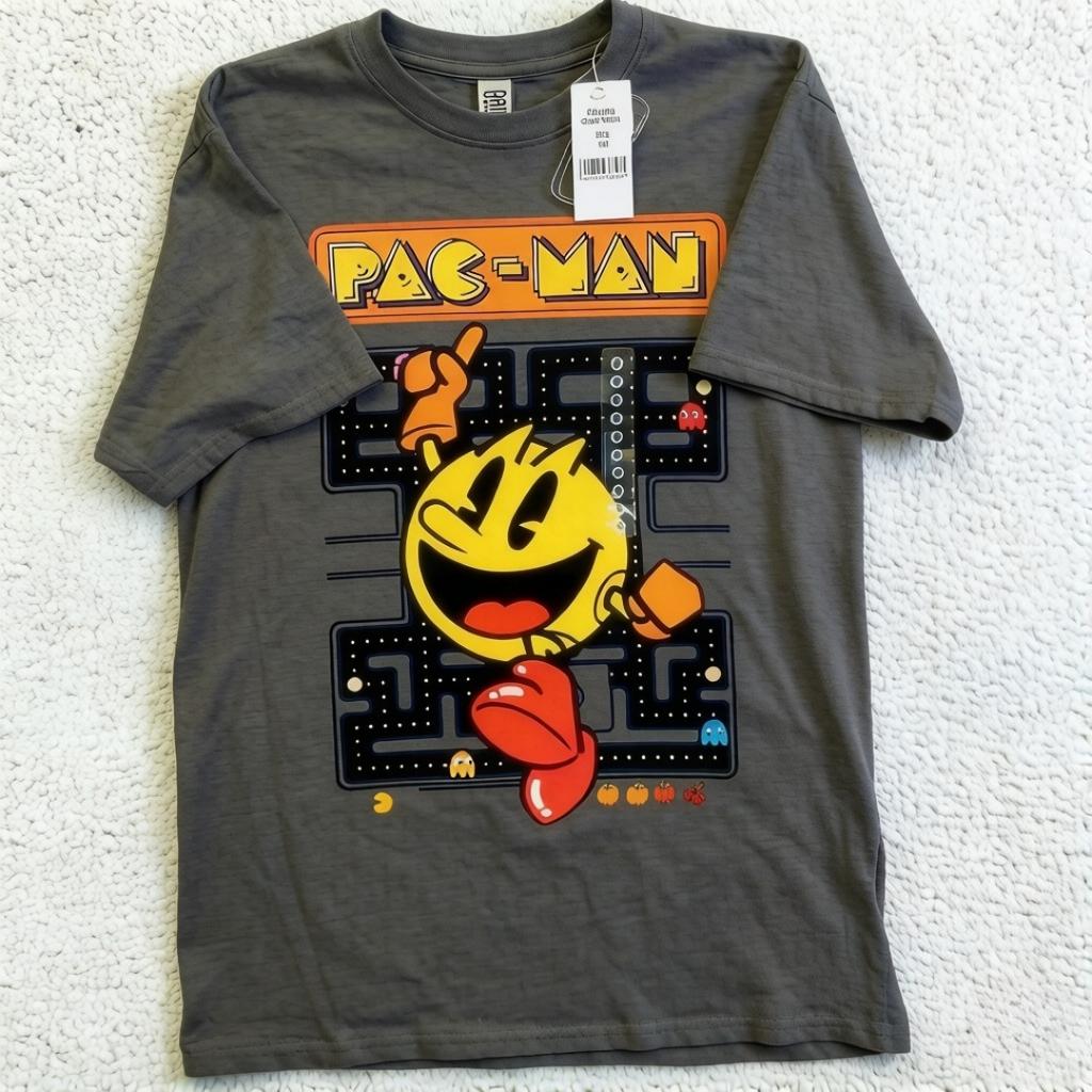 Men T Shirt Women Tee Boys Girls Top Adults Children Parent Child Cotton kid Tshirts PacMan Game Board Pattern Vintage Casual