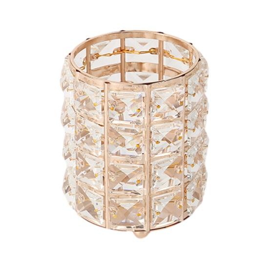 Rhinestone Pen Holder for Desk Elegant Clear Desktop Organizer for Pens Makeup Brushes Kitchen Utensils Modern Office Accessories