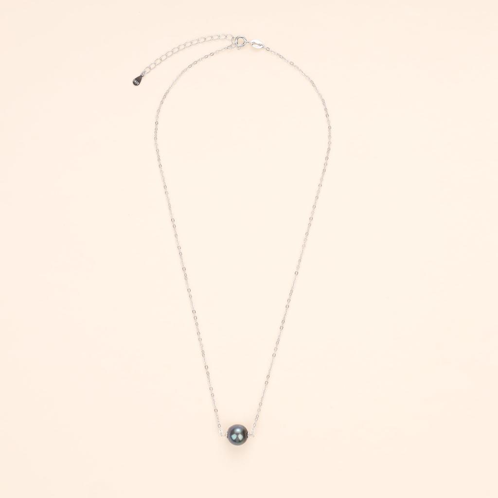 [KOAI] Black Pearl Pendant Birthstone Black Pearl Necklace for Women