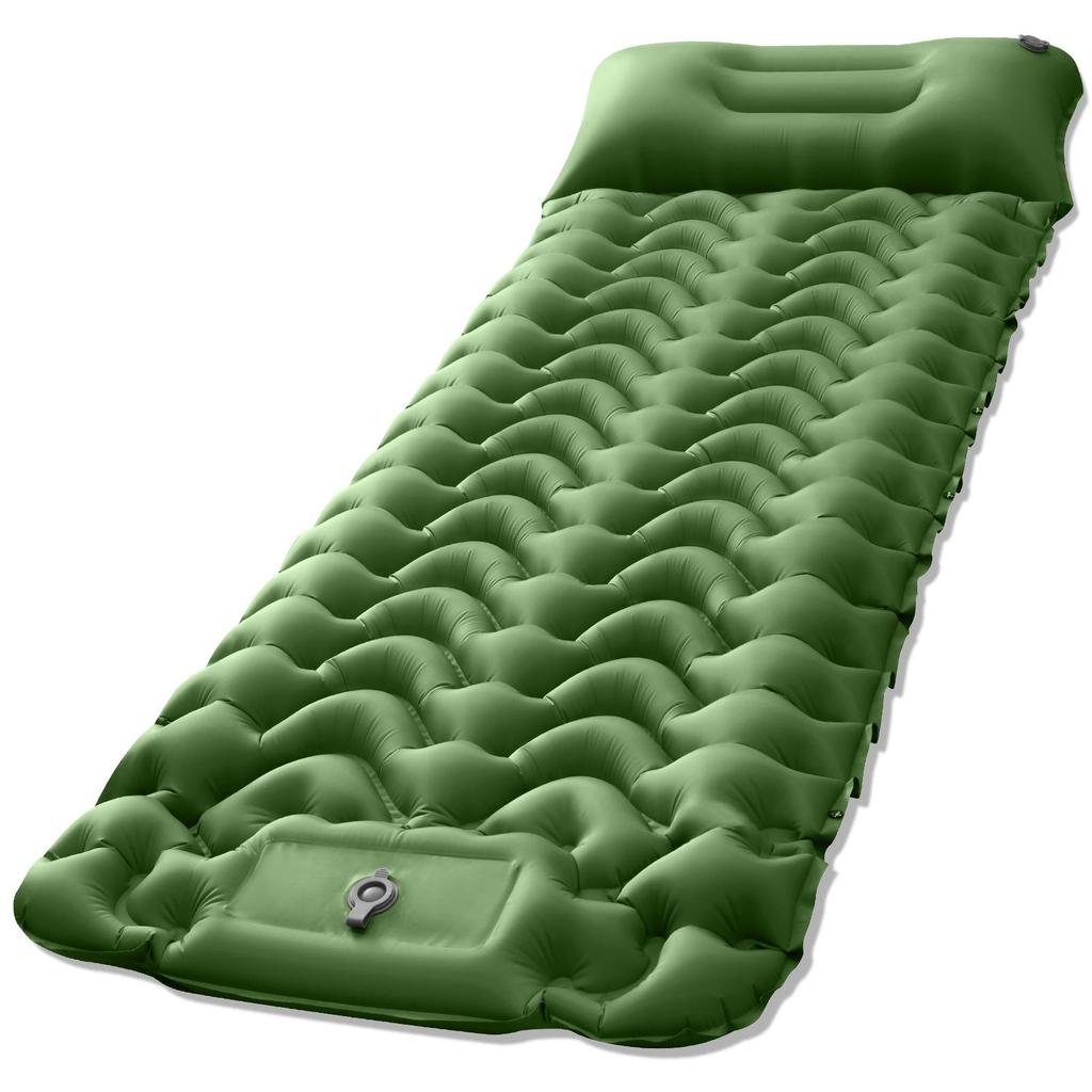 Portable Foot-Pump Inflatable Camping Mattress - Outdoor Tent Sleeping Pad