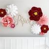 3/6Pcs 20/25/30cm Chinese Wedding Artificial Crepe Paper Flower Wall Door Hanging Ornament Photography Home Room Supplies