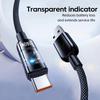 240W Nylon USB Type C Super Fast Charging Data Cable with LED Indicator Light Quick Charge USB C Cords For Samsung Xiaomi Huawei